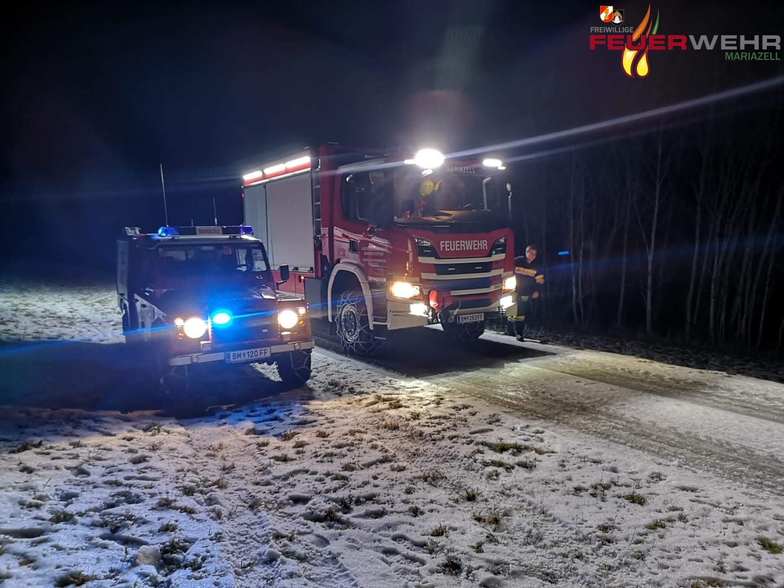 LKW Bergung im Winter mit KRFS und SRF