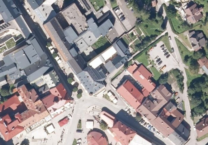 Luftaufnahme Kaufhaus Arzberger Mariazell