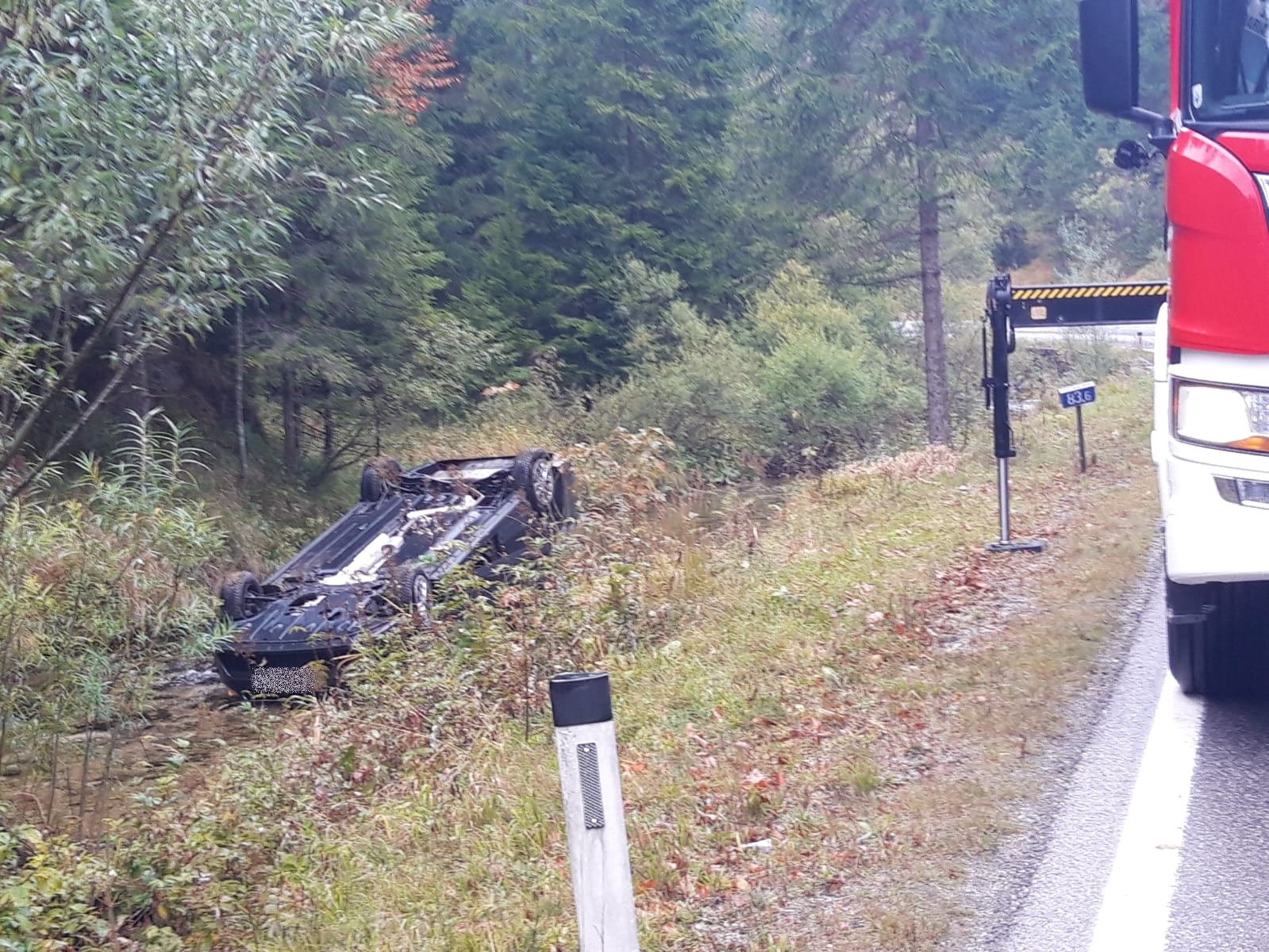 Pkw am Dach in Gscheid